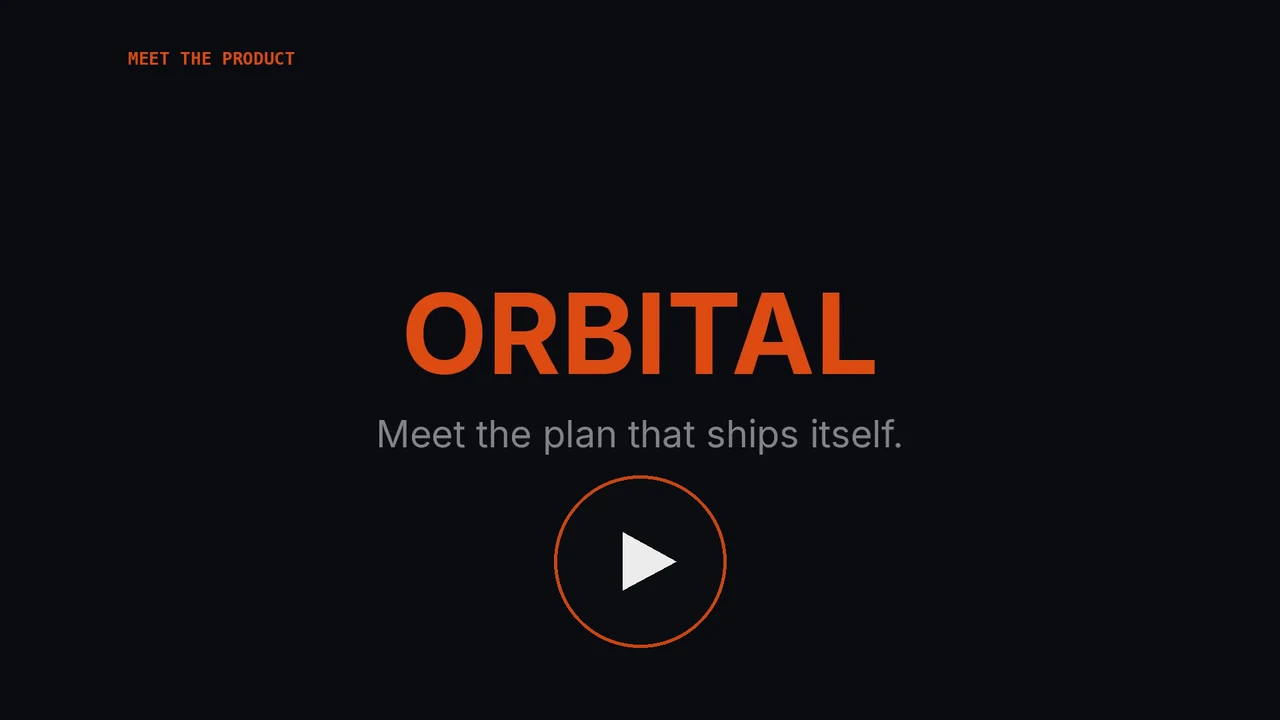 Motion ad for a fictional SaaS, Orbital — poster frame